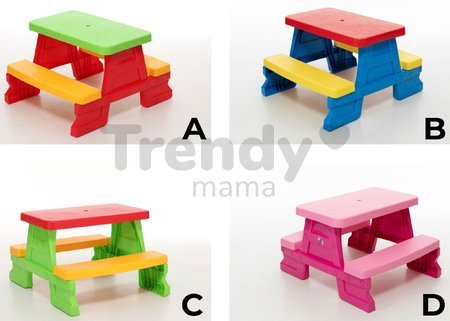 Piknikový stolík pre deti Dohány rôzne farby od 24 mes