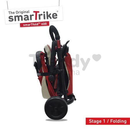 Trojkolka skladacia smarTfold 7v1 600 smarTrike TouchSteering polstrovaná s EVA kolesami luxusná hnedá od 9 mes