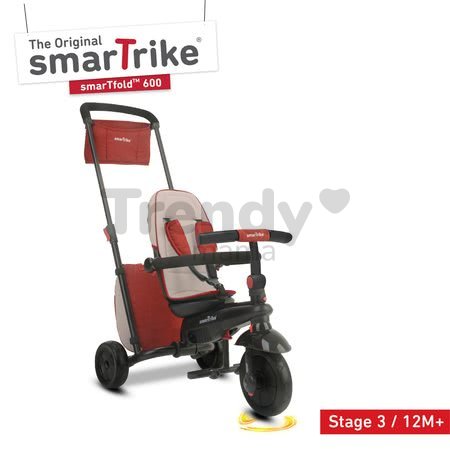 Trojkolka skladacia smarTfold 7v1 600 smarTrike TouchSteering polstrovaná s EVA kolesami luxusná hnedá od 9 mes