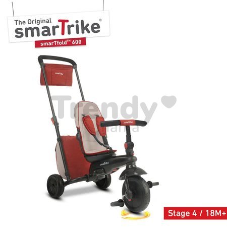 Trojkolka skladacia smarTfold 7v1 600 smarTrike TouchSteering polstrovaná s EVA kolesami luxusná hnedá od 9 mes