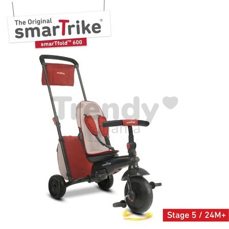 Trojkolka skladacia smarTfold 7v1 600 smarTrike TouchSteering polstrovaná s EVA kolesami luxusná hnedá od 9 mes
