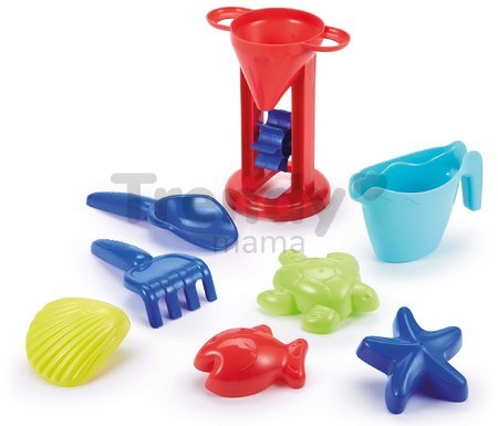 Vedro set delfín Bucket Dolphin Écoiffier 21 cm výška priesvitný s 12 doplnkami od 18 mes