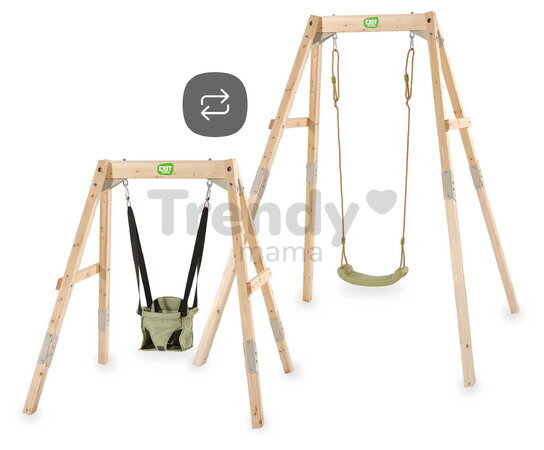 Hojdačka z cyprusového dreva Silvi Swing Exit Toys sedadlo s nastaviteľnou výškou ET51501000