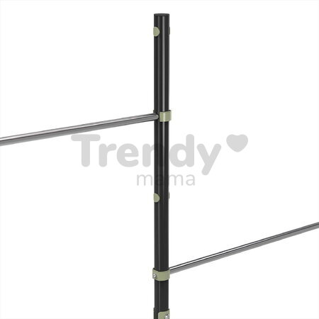 Dvojitá hrazda na preliezanie Ivy Double Tumble Bar Exit Toys oceľová konštrukcia s ukotvením do betónu s nastaviteľnou výškou ET52010300