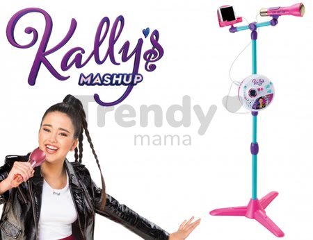 Mikrofón so stojanom Kally's Mashup Smoby 3v1 kompatibilné s audio prehrávačmi karaoke a rôzne zvukové a svetelné efekty od 5 rokov