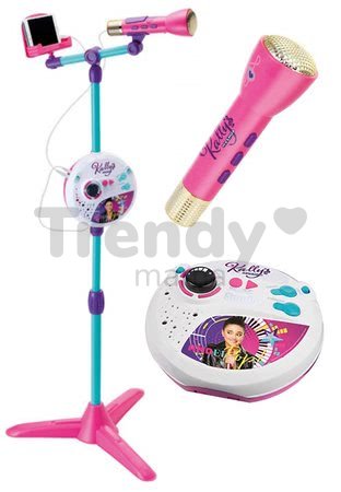 Mikrofón so stojanom Kally's Mashup Smoby 3v1 kompatibilné s audio prehrávačmi karaoke a rôzne zvukové a svetelné efekty od 5 rokov