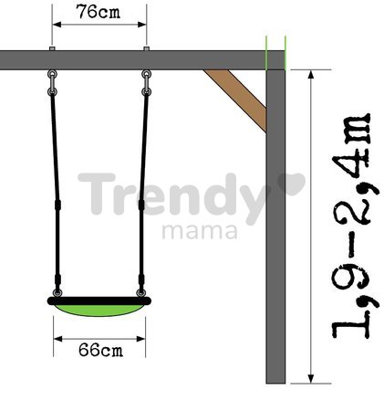 Hojdačka hniezdo na zavesenie Swibee swing Exit Toys pre dve deti priemer 98 cm