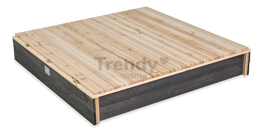 Pieskovisko s lavicami Aksent Wooden Sandpit Exit Toys cyprusové s krytom objem 440 kg 136*132 cm od 3 rokov