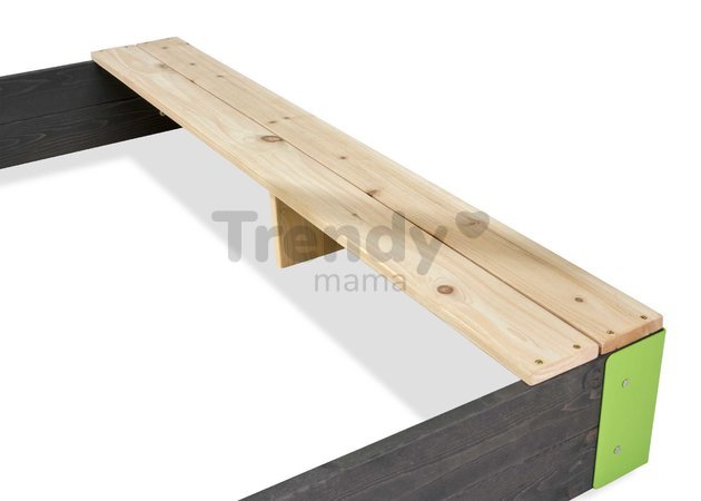 Pieskovisko s kuchynkou s tečúcou vodou Aksent Wooden Sandpit Exit Toys objem 440 kg s kuchynskými doplnkami 200*140 cm od 3 rokov