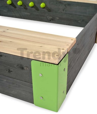 Pieskovisko s kuchynkou s tečúcou vodou Aksent Wooden Sandpit Exit Toys objem 440 kg s kuchynskými doplnkami 200*140 cm od 3 rokov