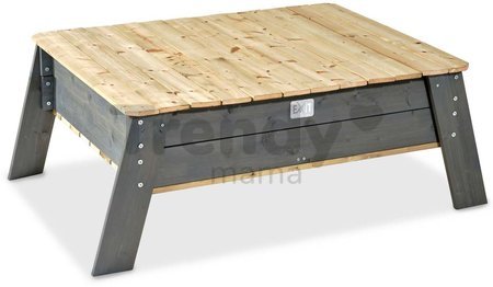 Pieskovisko borovicové stôl s krytom Aksent Sandtable Exit Toys extra veľké s objemom 210 kg