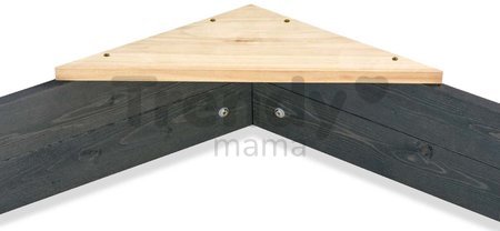 Pieskovisko cédrové Hexagón Aksent Hexagonal Sandpit Exit Toys stredné s 3 sedadlami 160*140 cm