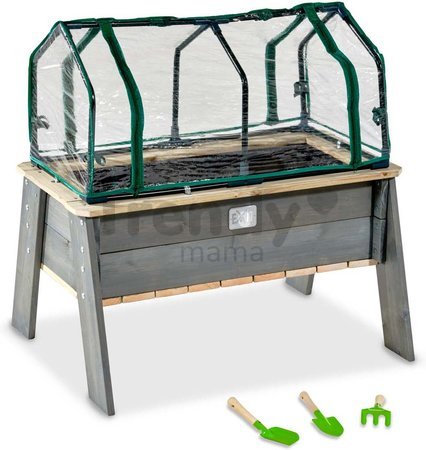 Stôl pre záhradníka cyprusový Aksent planter table L Exit Toys s fóliovníkom objem 45 litrov so záhradným náradím - model 2026