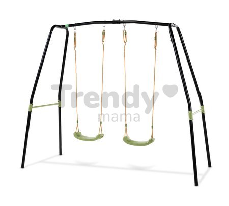 Hojdačka s 2 sedadlami Ivy duo Swing Exit Toys čierna kovová konštrukcia s ukotvením do betónu