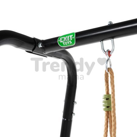 Hojdačka s 2 sedadlami Ivy duo Swing Exit Toys čierna kovová konštrukcia s ukotvením do betónu