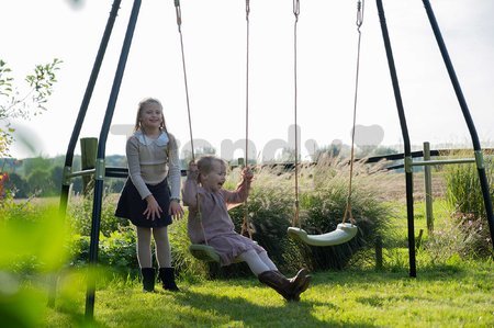 Hojdačka s 2 sedadlami Ivy duo Swing Exit Toys čierna kovová konštrukcia s ukotvením do betónu