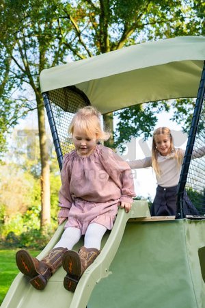 Hracia veža multifunkčná so stanom a pieskoviskom Ivy play tower Exit Toys s kovovou konštrukciou a šmykľavkou