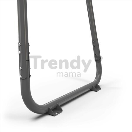 Multifunkčné fitness centrum GetSet Monkeybar MB110 Wall Mount Grey Exit Toys oceľová konštrukcia s hojdačkou a sieťou na šplhanie s upevnením na sten
