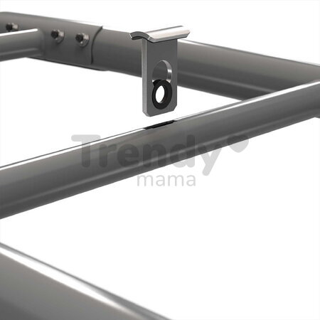 Multifunkčné fitness centrum GetSet Monkeybar MB110 Wall Mount Grey Exit Toys oceľová konštrukcia s hojdačkou a sieťou na šplhanie s upevnením na sten