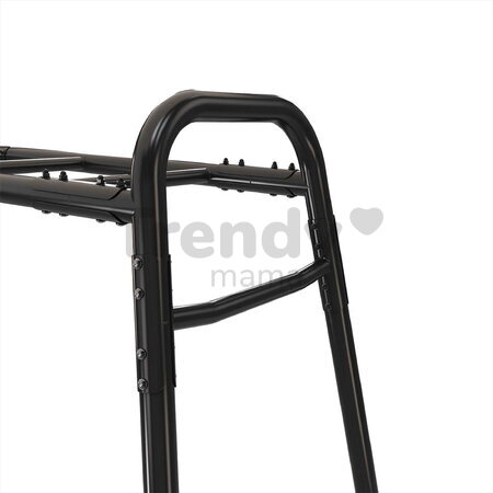Multifunkčné fitness centrum  GetSet Monkeybar MB110 Wall Mount Black Exit Toys oceľová konštrukcia s hojdačkou a sieťou na šplhanie s upevnením na st