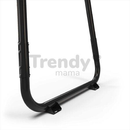 Multifunkčné fitness centrum GetSet Monkeybar MB220 Black Exit Toys rozšíriteľné s gymnastickými kruhmi boxovacím vrecom lezeckou stenou a bradlami