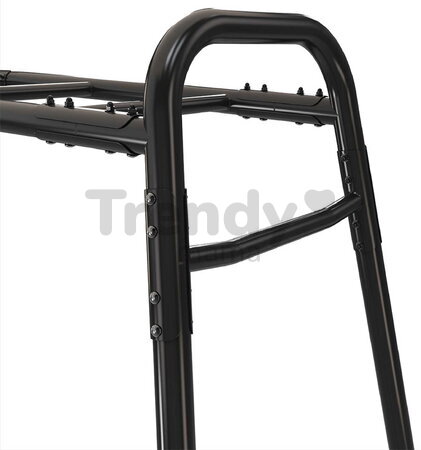 Multifunkčné fitness centrum GetSet Monkeybar MB220 Black Exit Toys rozšíriteľné s gymnastickými kruhmi boxovacím vrecom lezeckou stenou a bradlami