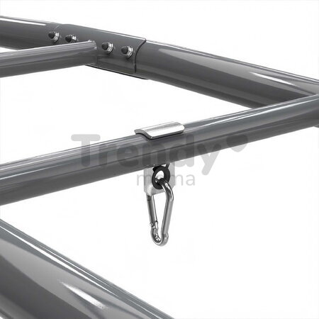 Multifunkčné fitness centrum s futbalovou sieťou GetSet Monkeybar MB305 Grey Exit Toys s gymnastickými kruhmi basketbalom a hojdačkami oceľová konštru