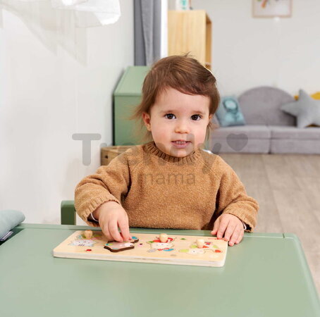 Drevené vkladacie puzzle Zvieratká Friends Eichhorn 4 dieliky so základňou od 12 mes