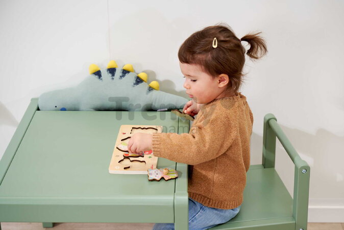 Drevené vkladacie puzzle Zvieratká Friends Eichhorn 4 dieliky so základňou od 12 mes