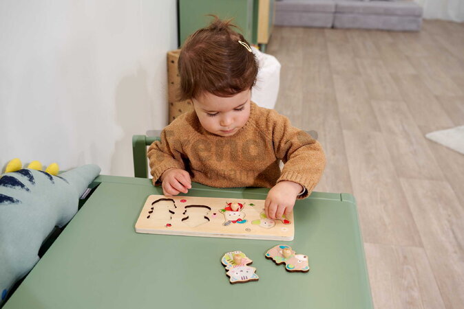 Drevené vkladacie puzzle Zvieratká Friends Eichhorn 4 dieliky so základňou od 12 mes