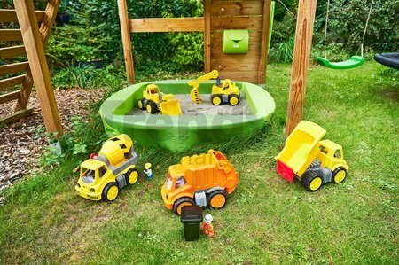 Nakladač Power Worker Wheel Loader + Figurine BIG pracovný stroj 47 cm - gumené kolesá od 2 rokov