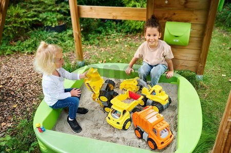 Mașină de gunoi Power Worker Garbage Truck+Figurine BIG cu coș de gunoi și piese mobile - roți de cauciuc de la 2 ani