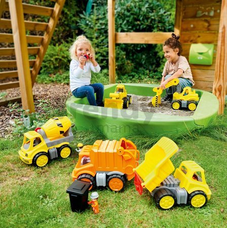 Nákladné auto Power Worker Dumper + Figurine BIG pracovný stroj 33 cm s gumenými kolesami od 2 rokov