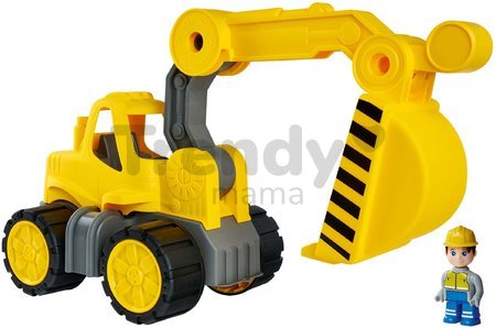 Bager Power Worker Digger + Figurine BIG pracovný stroj 67 cm s gumenými kolesami od 2 rokov