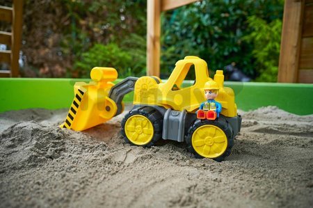 Nakladač Power Worker Wheel Loader + Figurine BIG pracovný stroj 47 cm - gumene kolesa od 2 rokov