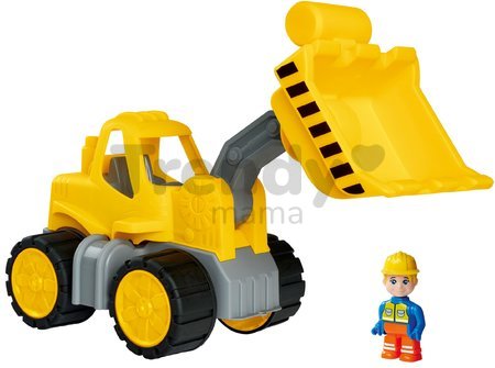 Nakladač Power Worker Wheel Loader + Figurine BIG pracovný stroj 47 cm - gumené kolesá od 2 rokov