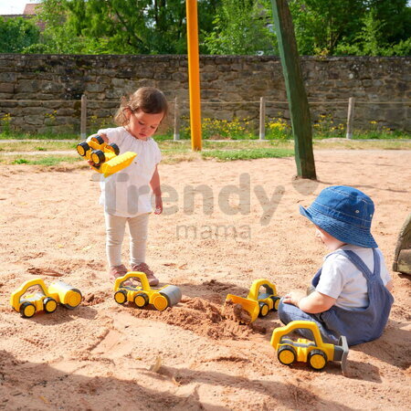 Cestný valec s rukoväťou Power Worker Griffy Bulldozer BIG pracovný stroj 25 cm s gumenými kolesami od 12 mes BIG54852