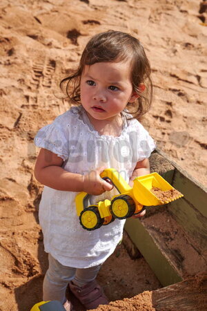 Bager s rukoväťou Power Worker Griffy Bagger BIG pracovný stroj 25 cm s gumenými kolesami od 12 mes  BIG54850