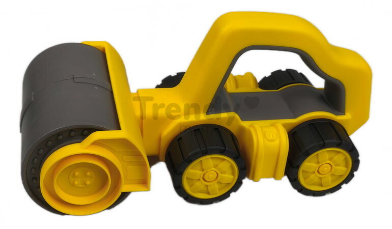 Cestný valec s rukoväťou Power Worker Griffy Bulldozer BIG pracovný stroj 25 cm s gumenými kolesami od 12 mes BIG54852