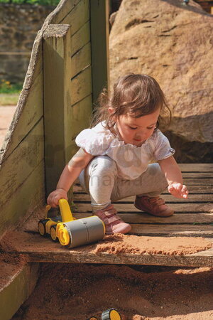 Cestný valec s rukoväťou Power Worker Griffy Bulldozer BIG pracovný stroj 25 cm s gumenými kolesami od 12 mes BIG54852