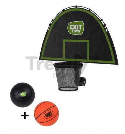 Basketbalový kôš s doskou Mini Basketball Hoop Exit Toys s penovou a nafukovacou loptou do interiéru a exteriéru