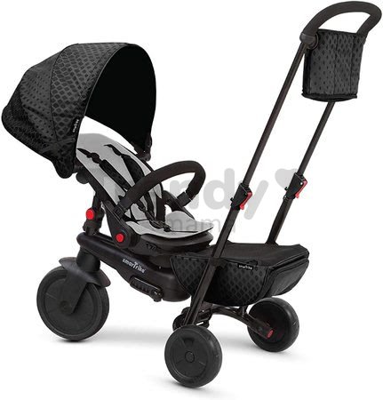 Trojkolka skladacia smarTfold 700 Black 8v1 smarTrike čierna s otočným sklápateľným sedadlom TouchSteering s EVA kolesami od 6 mes