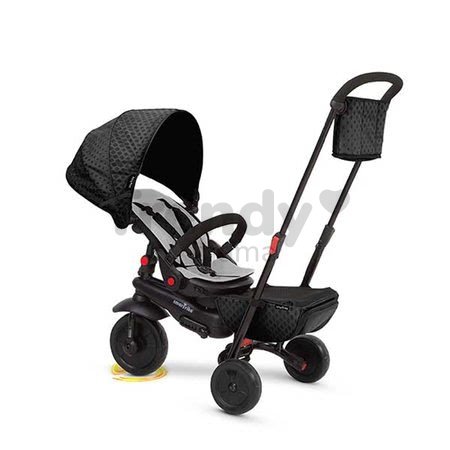 Trojkolka skladacia smarTfold 700 Black 8v1 smarTrike čierna s otočným sklápateľným sedadlom TouchSteering s EVA kolesami od 6 mes