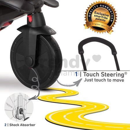 Trojkolka skladacia smarTfold 700 Blue 8v1 smarTrike modrá s otočným sklápateľným sedadlom TouchSteering s EVA kolesami od 6 mes
