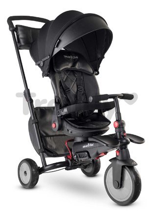 Trojkolka a kočík skladacia STR7 Urban 7v1 smarTrike čierna so sklápateľným sedadlom TouchSteering s EVA kolesami od 6 mes