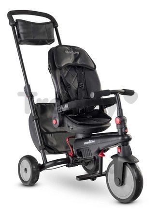 Trojkolka a kočík skladacia STR7 Urban 7v1 smarTrike čierna so sklápateľným sedadlom TouchSteering s EVA kolesami od 6 mes