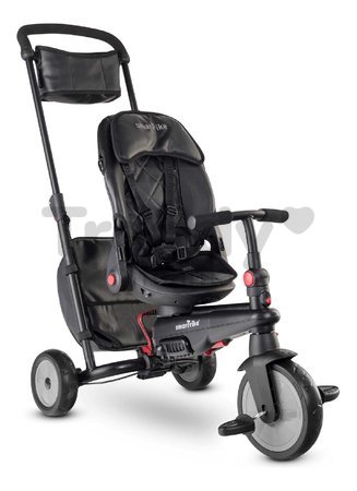 Trojkolka a kočík skladacia STR7 Urban 7v1 smarTrike čierna so sklápateľným sedadlom TouchSteering s EVA kolesami od 6 mes