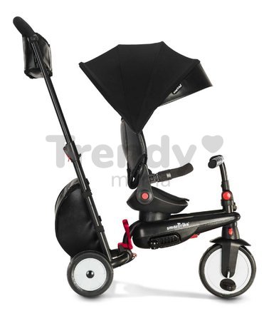 Trojkolka a kočík skladacia STR7 Urban 7v1 smarTrike čierna so sklápateľným sedadlom TouchSteering s EVA kolesami od 6 mes