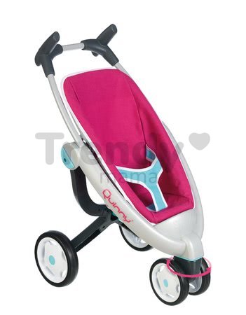 Kočík pre bábiku 3v1 Maxi Cosi & Quinny Smoby (70 cm rúčka) ružovo-modrý