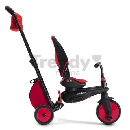 Trojkolka a kočík skladacia STR7 Urban 7v1 smarTrike červená so sklápateľným sedadlom TouchSteering s EVA kolesami od 6 mes